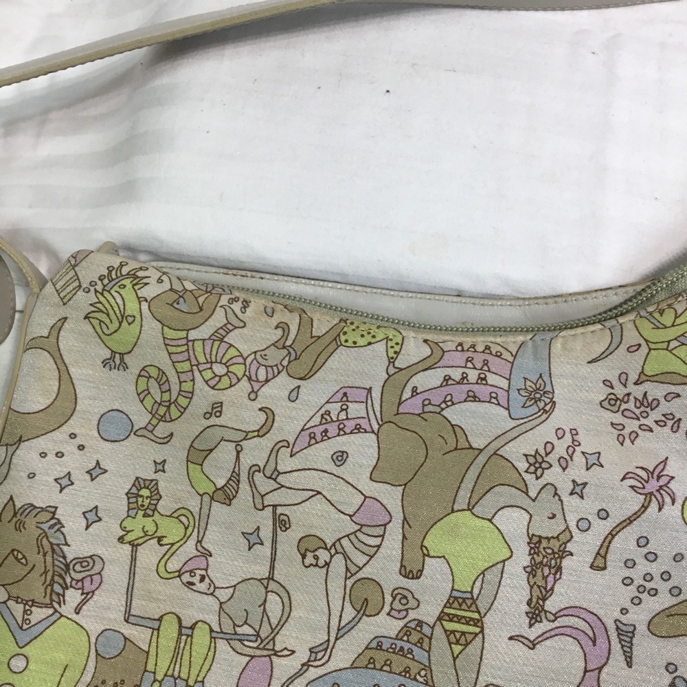 Piero Guidi shoulder purse, lightweight fabric, telephone pocket, 12x10x4.5” - Picture 7 of 9